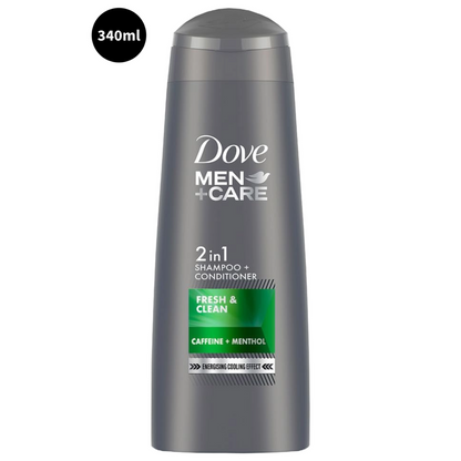 Men+Care Dove Fresh & Clean 2 in 1 Shampoo + Conditioner 340ml