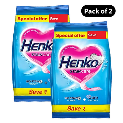 Henko Bio Stain Detergent Powder (1kg)(Pack of 2)