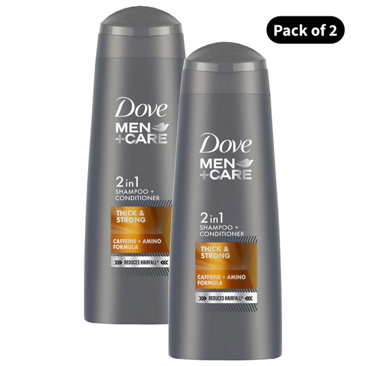 Dove Thick & Strong 2 in 1 Shampoo + Conditioner (180ml)(Pack of 2)