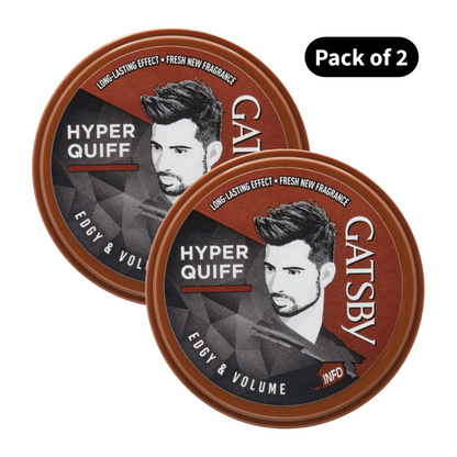 Gatsby Hyper Quiff Hair Styling Wax (75gm)(Pack of 2)