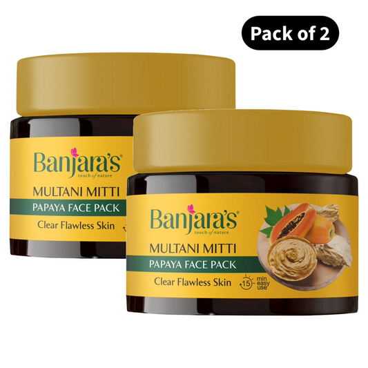 Banjaras Multani Mitti Papaya Face Pack (100gm)(Pack of 2)