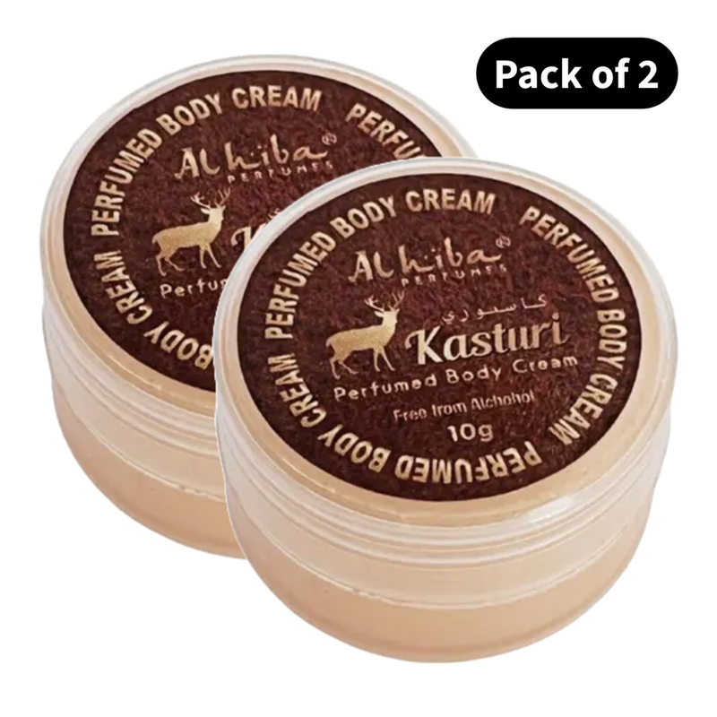 Al Hiba Perfume Body Cream Kasturi (10gm) (Pack of 2)