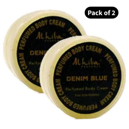 Al Hiba Perfume Body Cream Denim Blue (10gm) (Pack of 2)