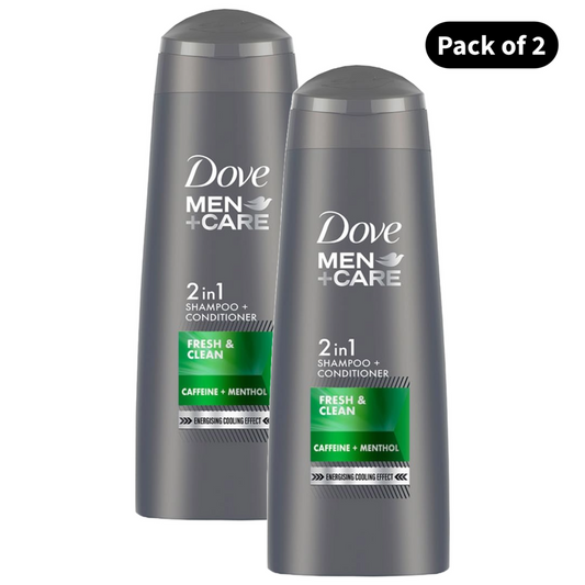 Dove Fresh & Clean 2 in 1 Shampoo + Conditioner (180ml)(Pack of 2)