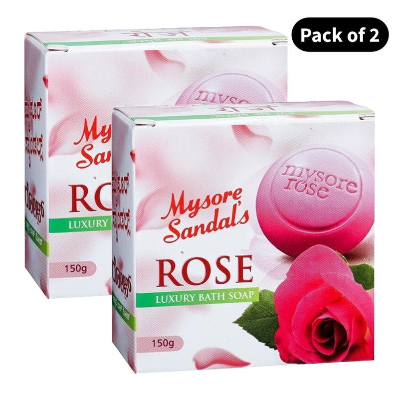 Mysore Sandal Rose Soap (150gm)(Pack of 2)