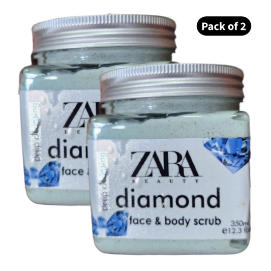 Zara Beauty Diamond Face & Body Scrub (350ml)(Pack of 2)