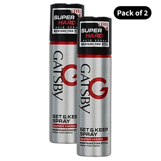 Gatsby Super Hard Set & Keep Spray (44gm)(Pack of 2)