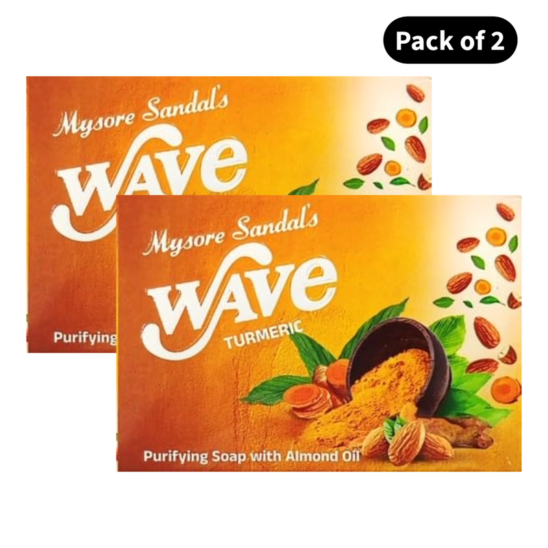 Mysore Sandal Wave Turmeric Soap (100gm)(Pack of 2)