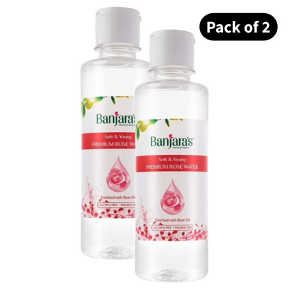 Banjara's Soft & Young Rose Water Premium (250ml) (Pack of 2)