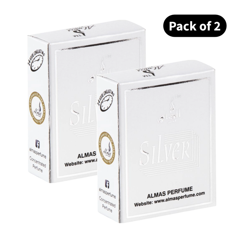 Al Mas Perfume Silver (3ml)(Pack of 2)