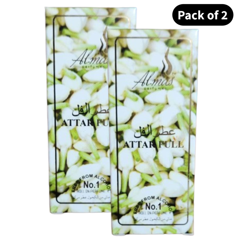 Al Mas Roll On Perfume Attar Full Jasmine (6ml)(Pack of 2)