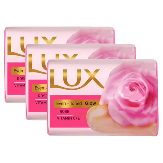 Lux Even-Toned Glow Rose Vitamin C + E Soap 150g Pack of 3