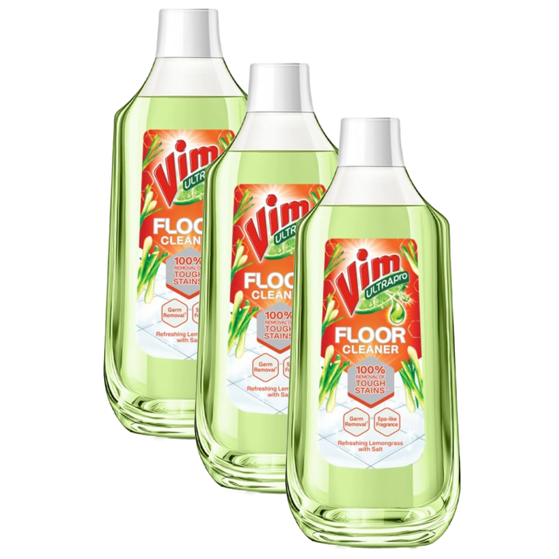 Vim Refreshing Lemongrass With Salt Floor Cleaner 500ml Pack of 3