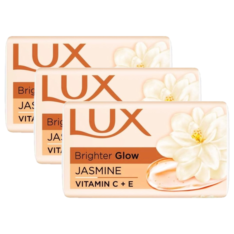 Lux Brighter Glow Jasmine Vitamin C + E Soap 41g Pack of 3