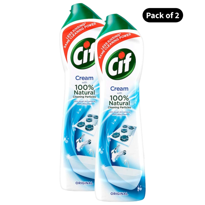 Cif Crème a Recurer With Natural Original Cleaning (500ml)(Pack of 2)