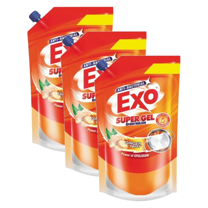 Exo Anti-Bacterial Goodness of Ginger Super Gel Dishwash 100g Pack of 3