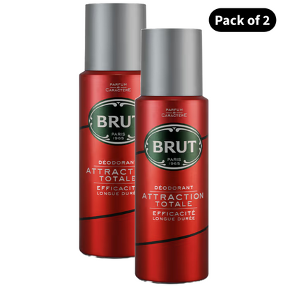 Brut Attraction Totale Deodorant (200ml)(Pack of 2)