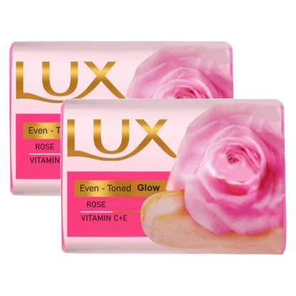 Lux Even-Toned Glow Rose Vitamin C + E Soap 150g Pack of 2