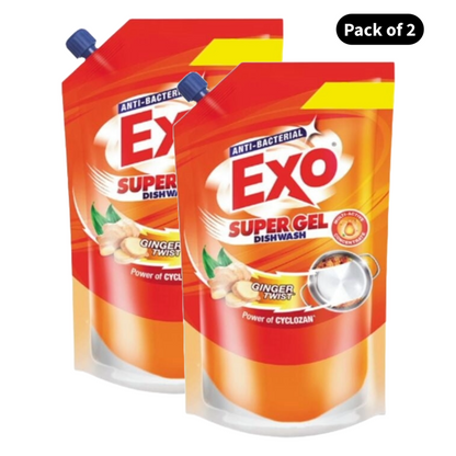 Exo Anti-Bacterial Super Gel Dishwash (100gm)(Pack of 2)