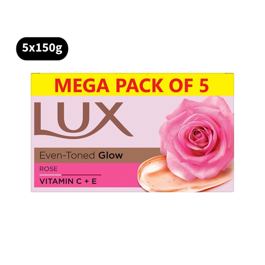 Lux Rose Vitamin C + E Soap Even-Toned Glow (5X150gm)