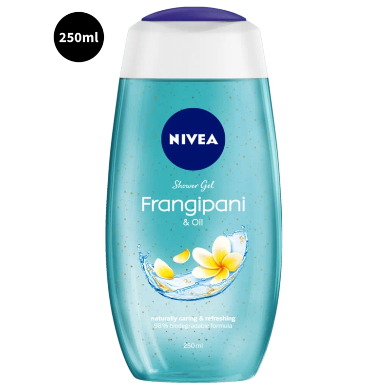 Nivea Naturally Caring & Refreshing Shower Gel Frangipani & Oil 250ml