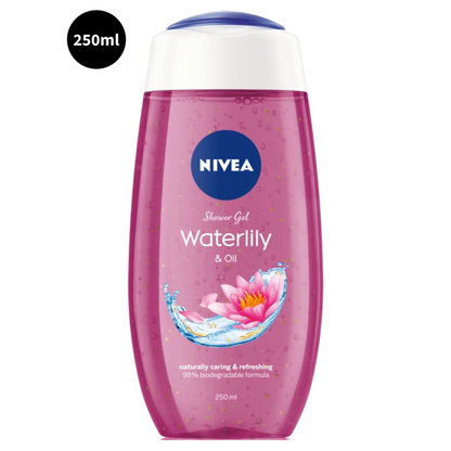 Nivea Naturally Caring & Refreshing Shower Gel Waterlily & Oil 250ml