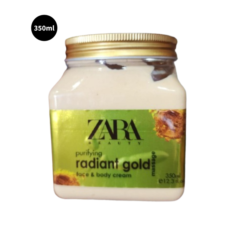 Zara Radiant Gold Face & Body Cream Beauty Purifying 350ml