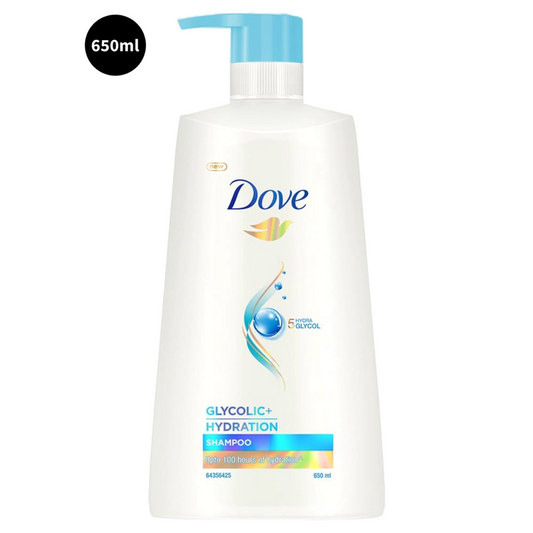 Dove Glycolic + Hydration Shampoo 5% Hydra Glycol 650ml