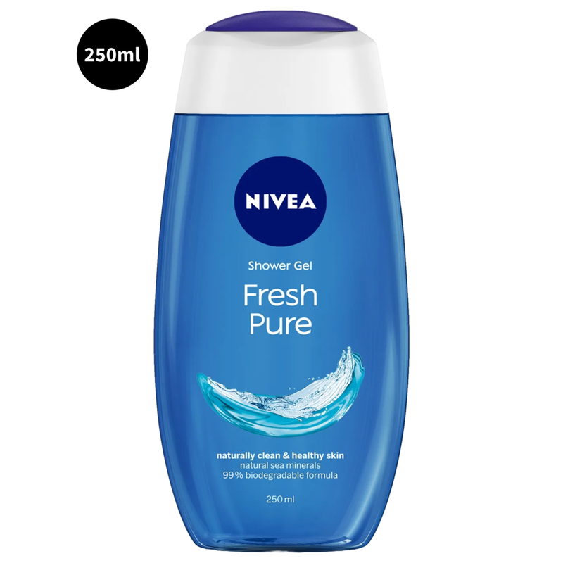 Nivea Naturally Clean & Healthy Skin Shower Gel Fresh Pure 250ml