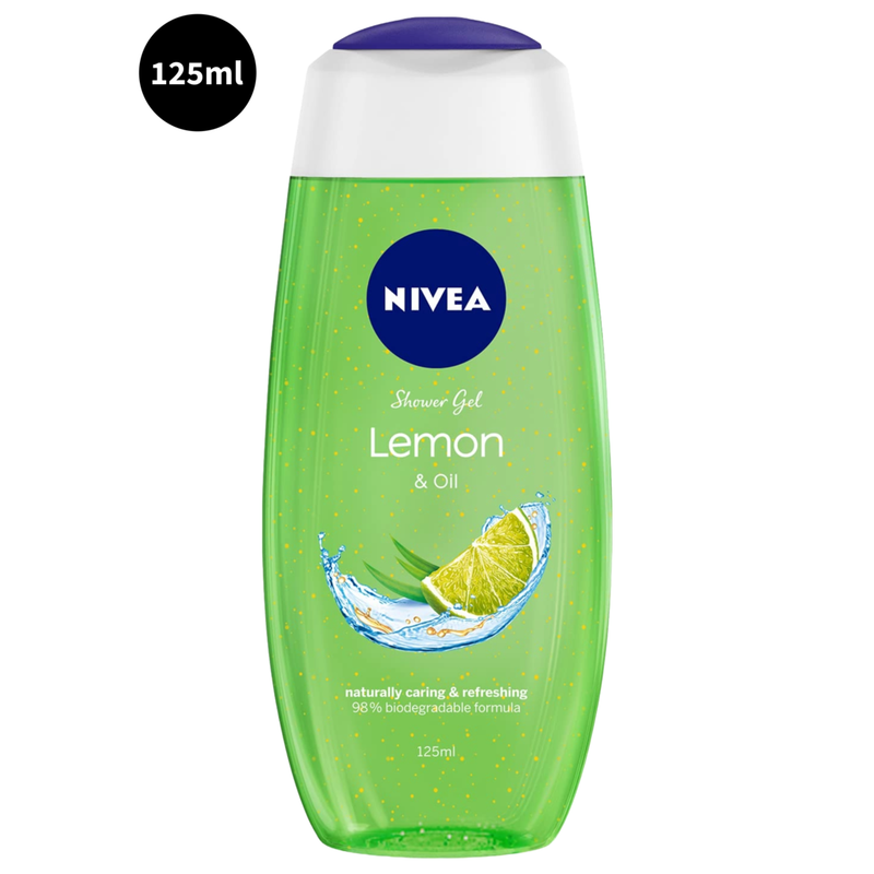 Nivea Naturally Caring & Refreshing Shower Gel Lemon & Oil 125ml