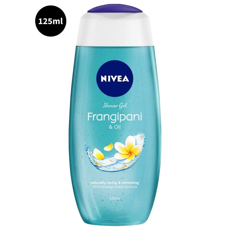 Nivea Naturally Caring & Refreshing Shower Gel Frangipani & Oil 125ml