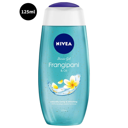 Nivea Naturally Caring & Refreshing Shower Gel Frangipani & Oil 125ml