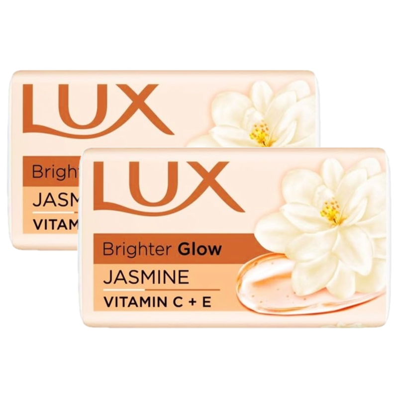 Lux Brighter Glow Jasmine Vitamin C + E Soap 41g Pack of 2