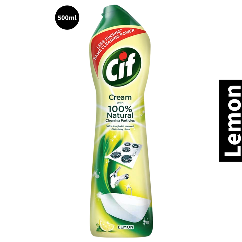 Cif Crème a Recurer With Natural Lemon Cleaning (500ml)(Pack of 1)