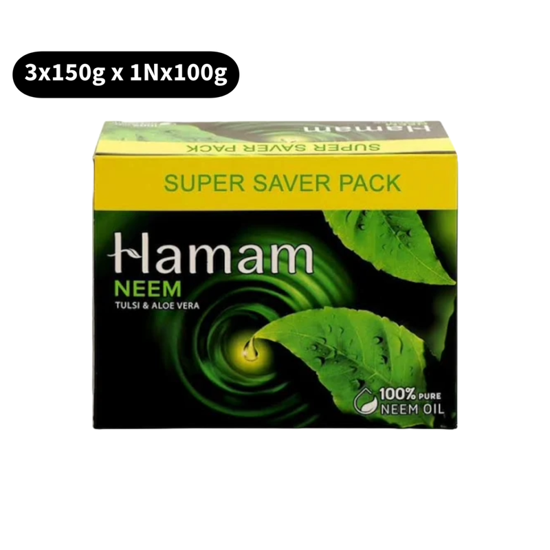 Hamam Neem Oil Soap 100% Pure (3X150G)(1N X 100Gm)