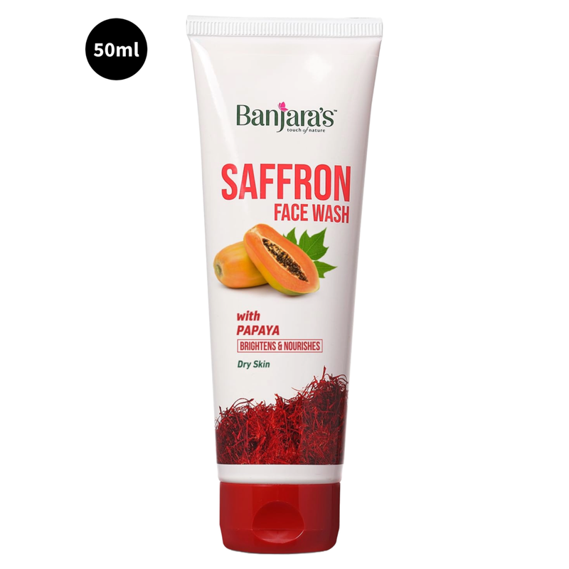 Banjaras Brightens & Nourishes Face Wash Saffron With Papaya 50ml