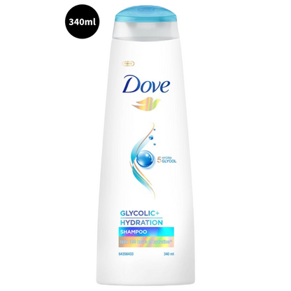 Dove Glycolic + Hydration Shampoo 5% Hydra Glycol 340ml