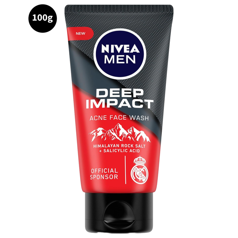 Nivea Men Himalayan Rock Salt Acne Face Wash Deep Impact 100gm