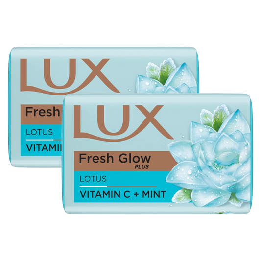 Lux Fresh Glow Plus Lotus Vitamin C + Mint Soap 100g Pack of 2