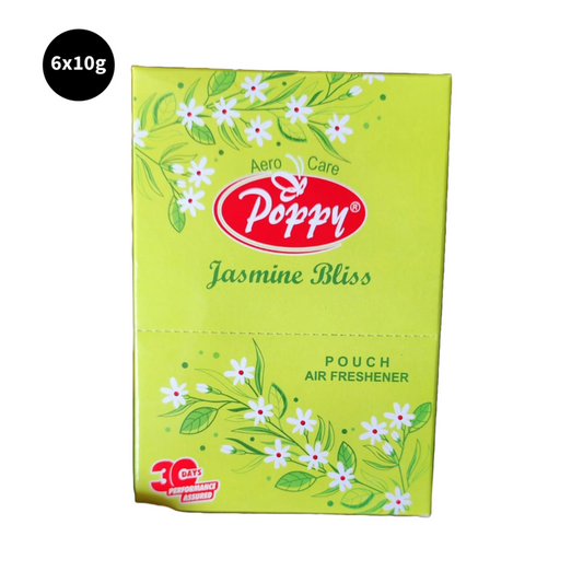 Poppy Jasmine Bliss Pouch Air Freshener Natural Fresh 6x10gm