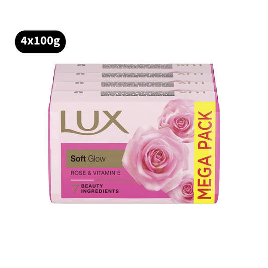 Lux Rose Vitamin C + E Soap Even-Toned Glow (4x100gm)