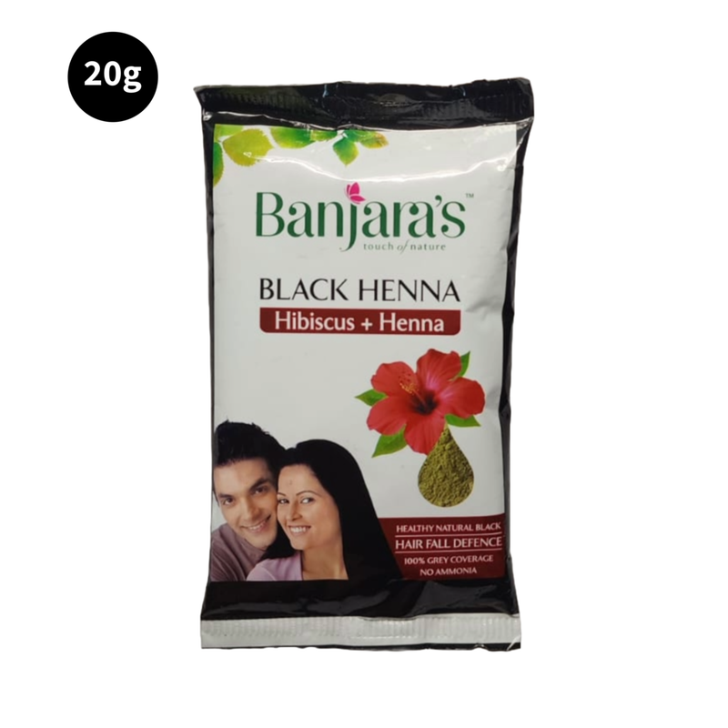 Hibiscus + Henna Banjaras Black Henna Hair Color 20g