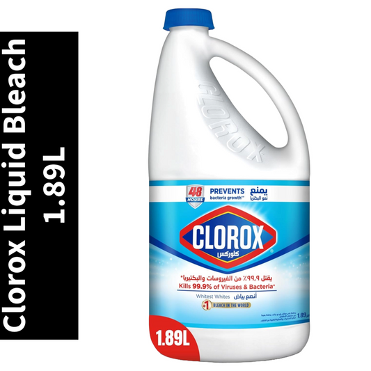 Clorox Liquid Bleach Kills 99.9% of Viruses 1.89L