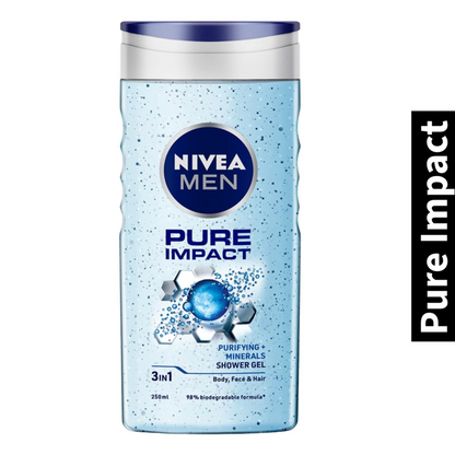 Purifying + Minerals Nivea Men Pure Impact Shower Gel 250ml