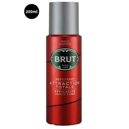 Brut Efficacite Longue Duree Deodorant Attraction Totale 200ml