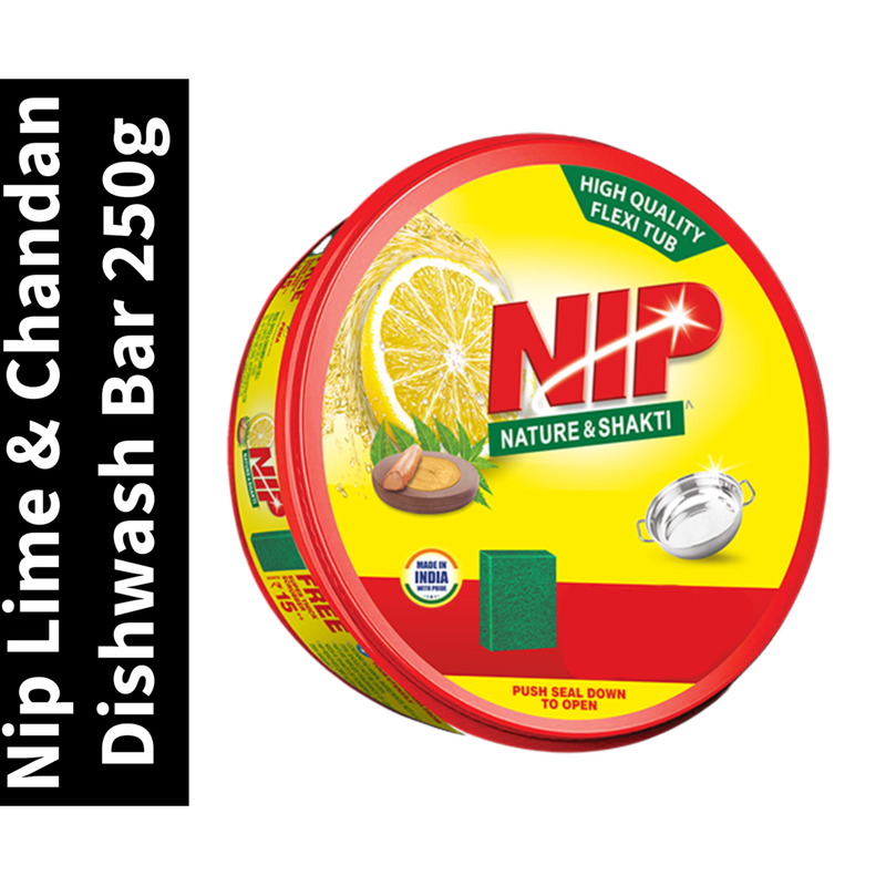 Lime & Sandal Nip Nature & Shakti Dishwash Bar 250g