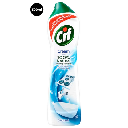 Crème a Recurer With Cif Natural Original Tough Dirt Cleaning 500ml