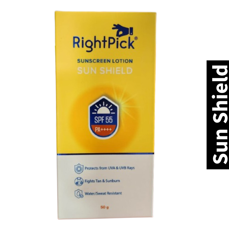 SPF 55 PA++++ RightPick Sun Shield Sunscreen Lotion 50g