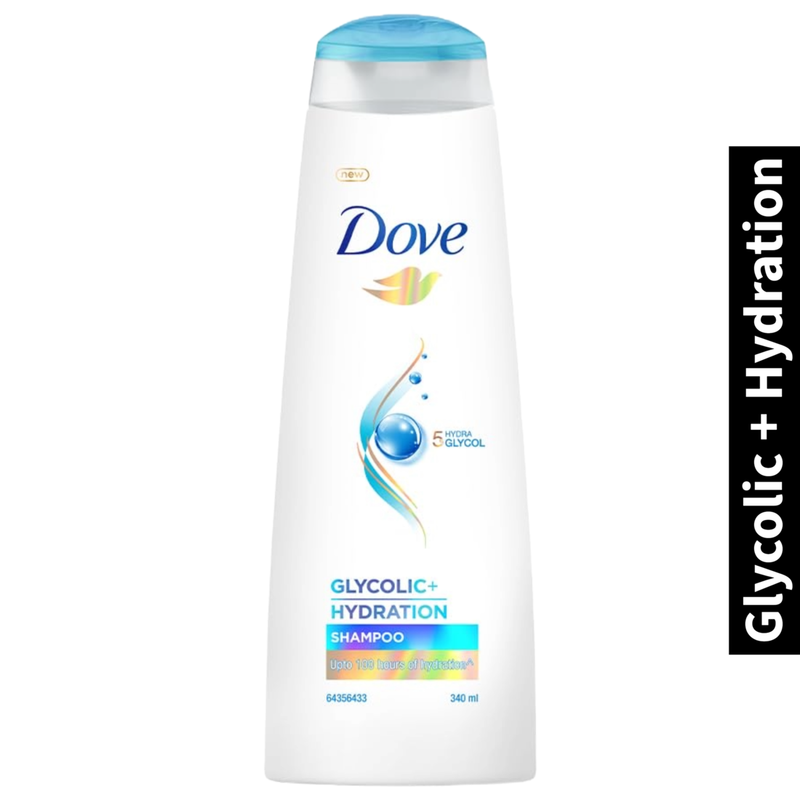 Glycolic + Hydration Dove 5% Hydra Glycol Shampoo 340ml