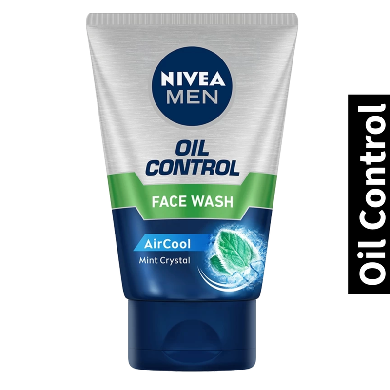 AirCool Mint Crystal Nivea Men Oil Control Face Wash 50g